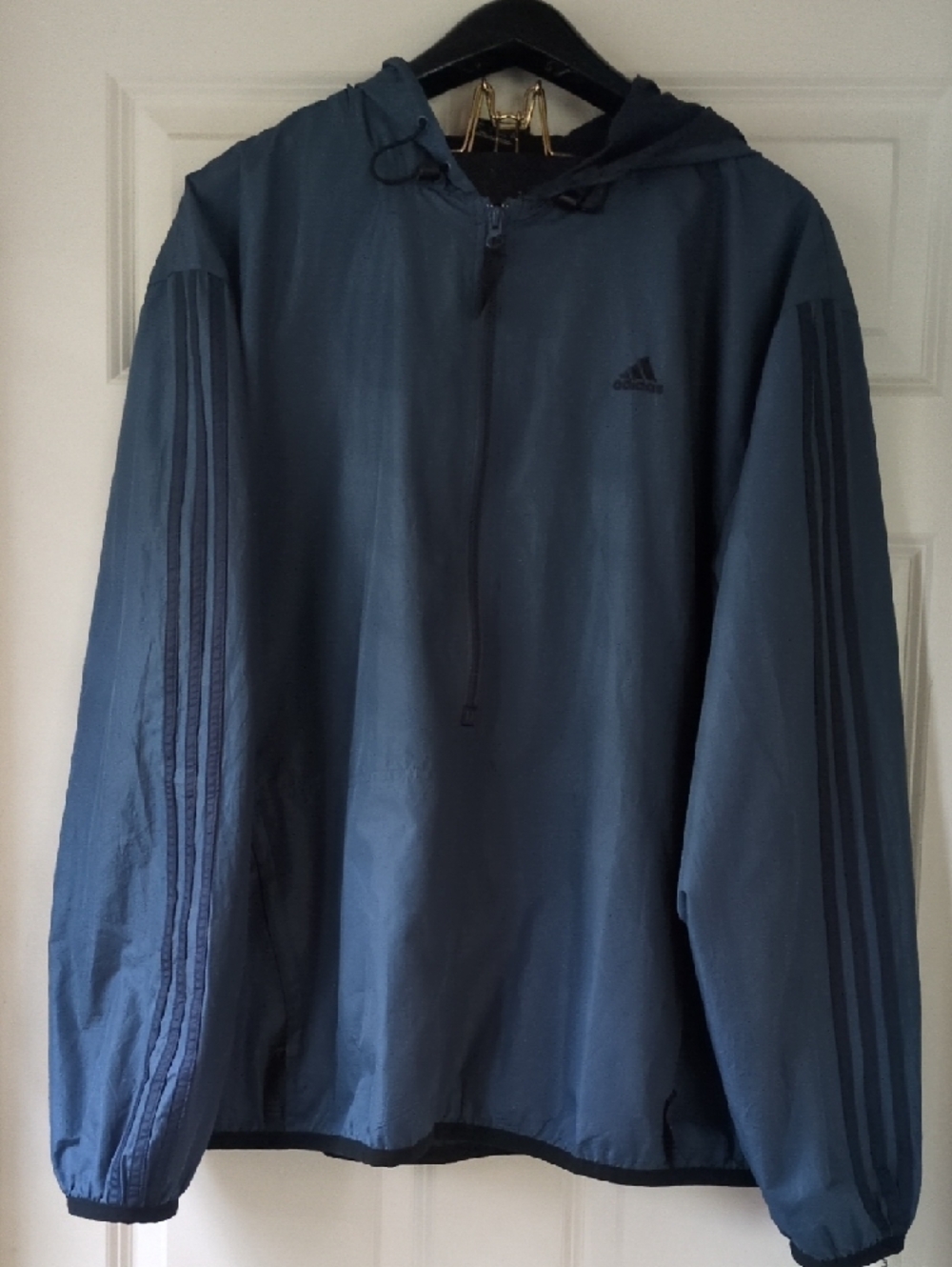 adidas Navy Jacket with Light Blue Trim and Mesh Lining